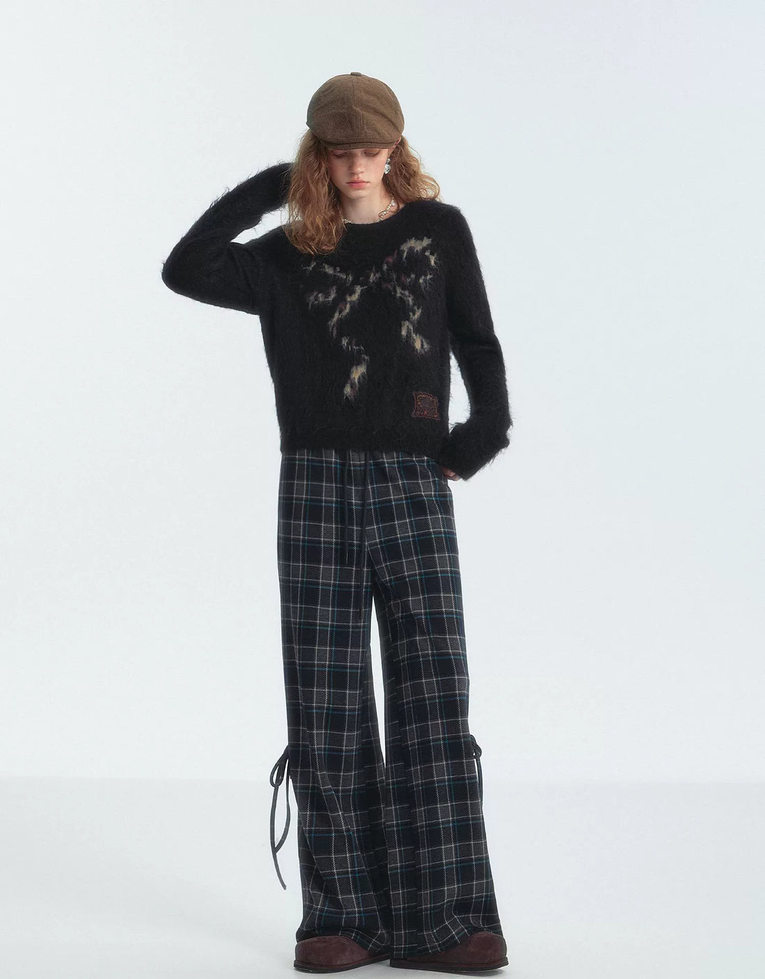 Leopard Bow Crewneck Sweater