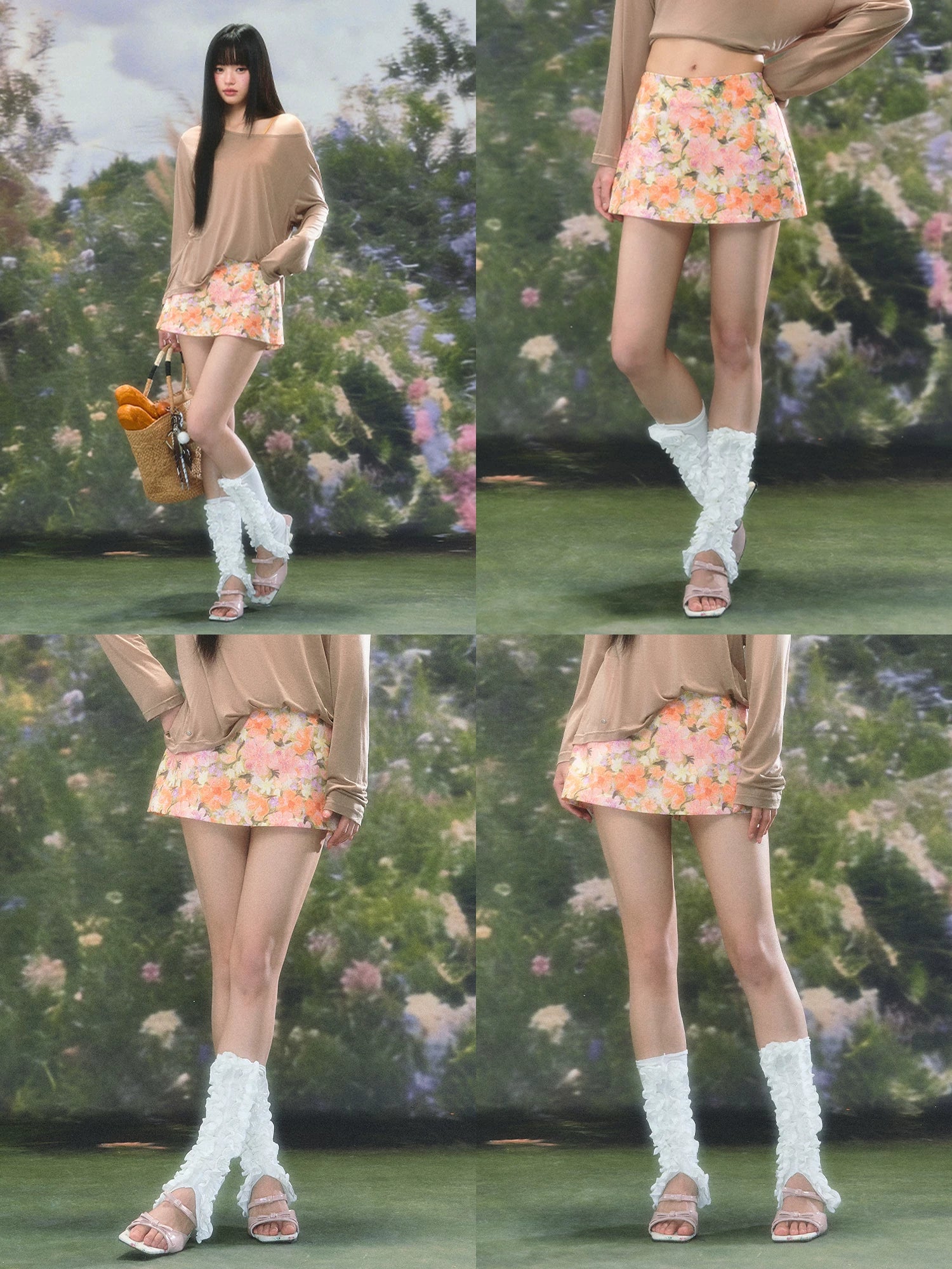 Vintage Floral Mini Skirt