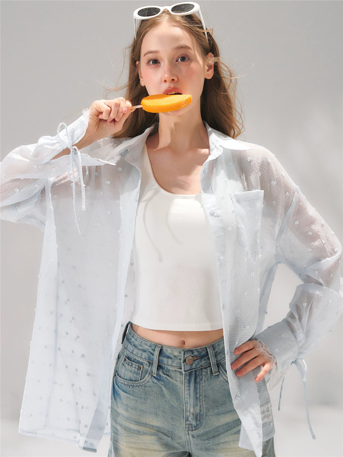 Polka Dot Lace Shirt