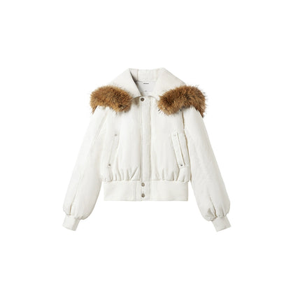 Polar Eco-Faux Fox Fur Down Jacket