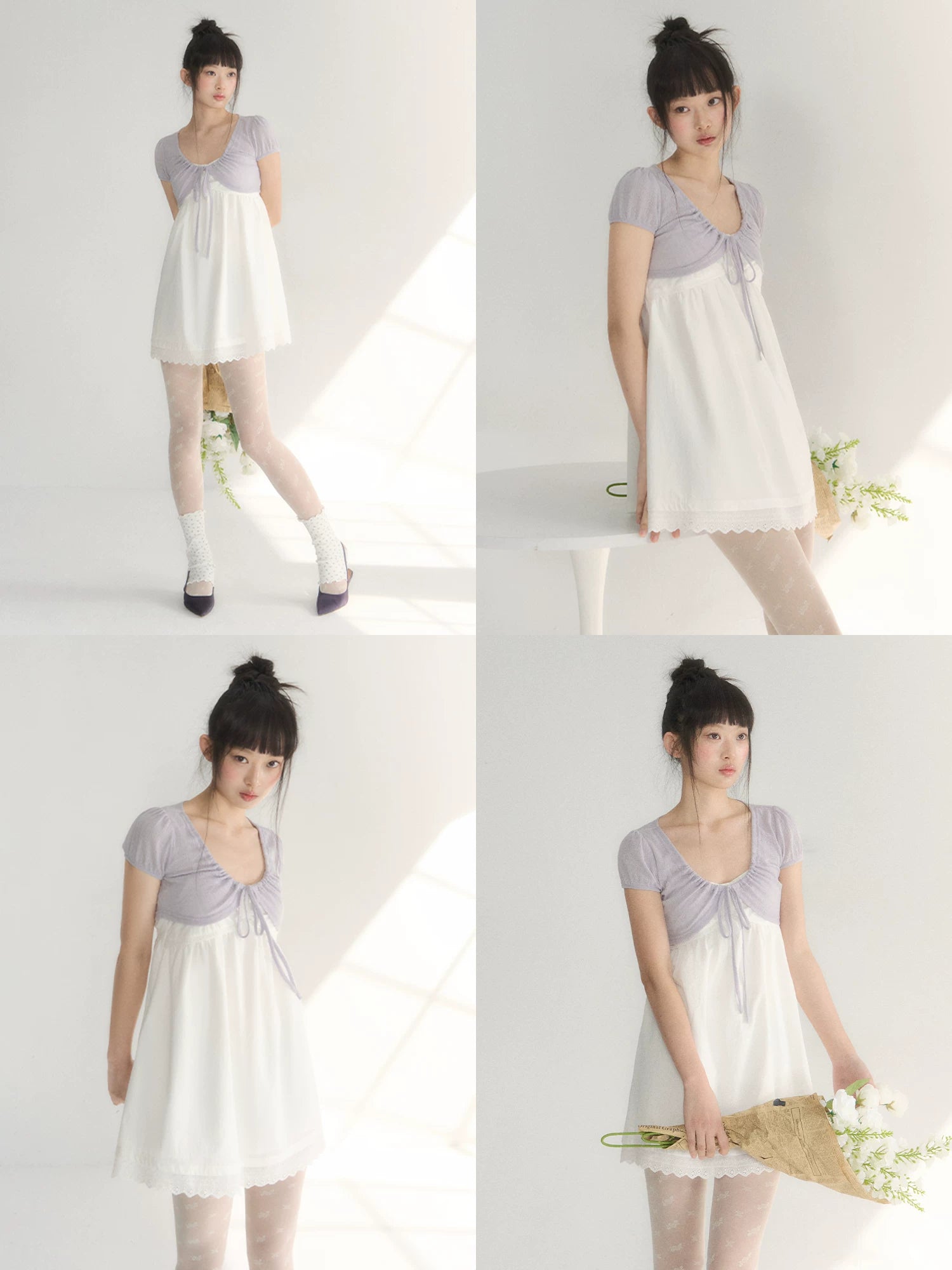 Drawstring A-Line Dress Set