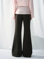 Polka Dot Faux Layered Flared Pants