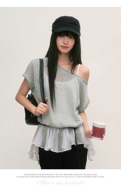 Layered Hem Faux Top