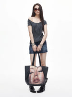 Side Ruched U-Neck Crop Tee