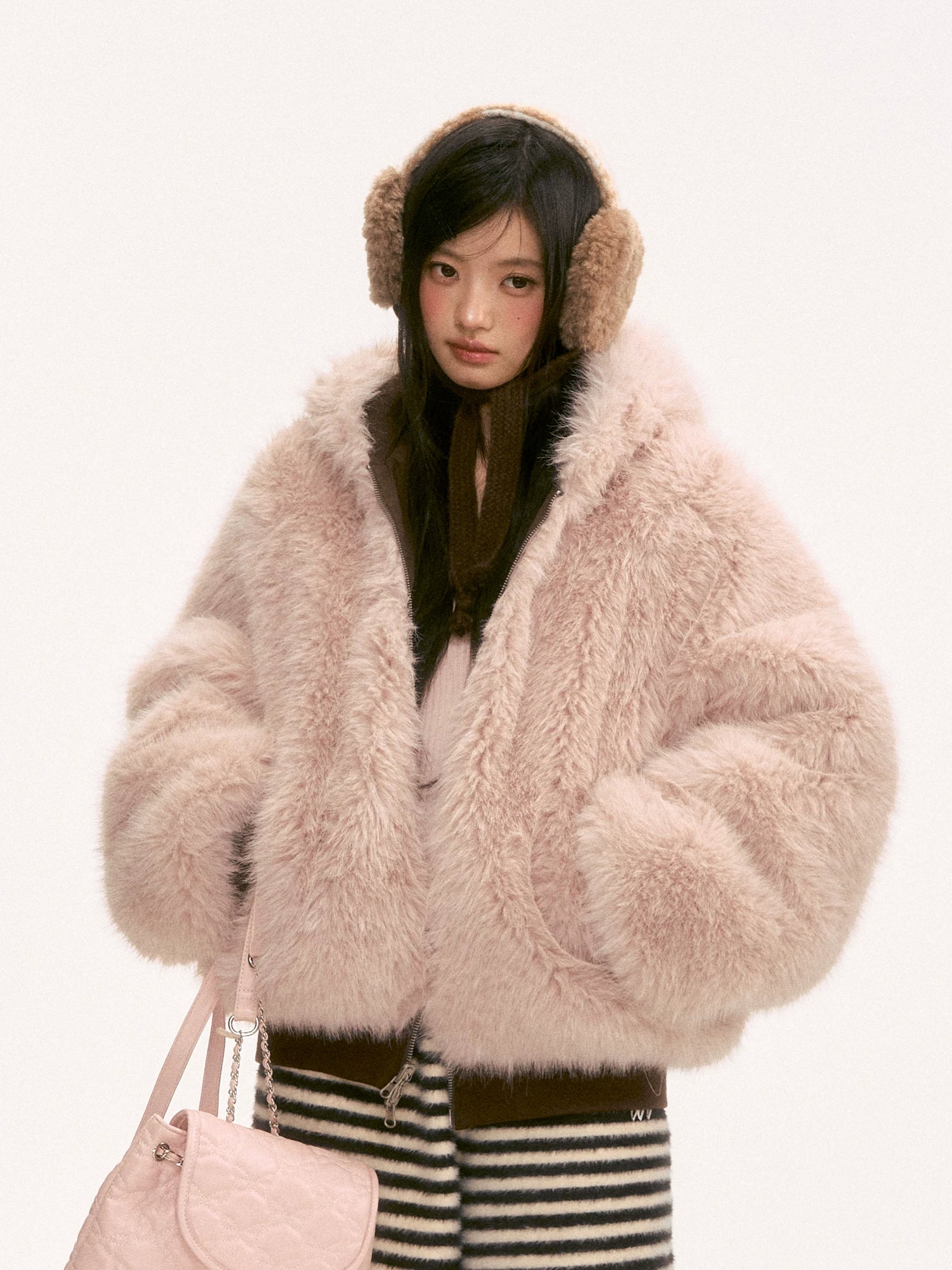 Brown Reversible Faux-Fur Jacket