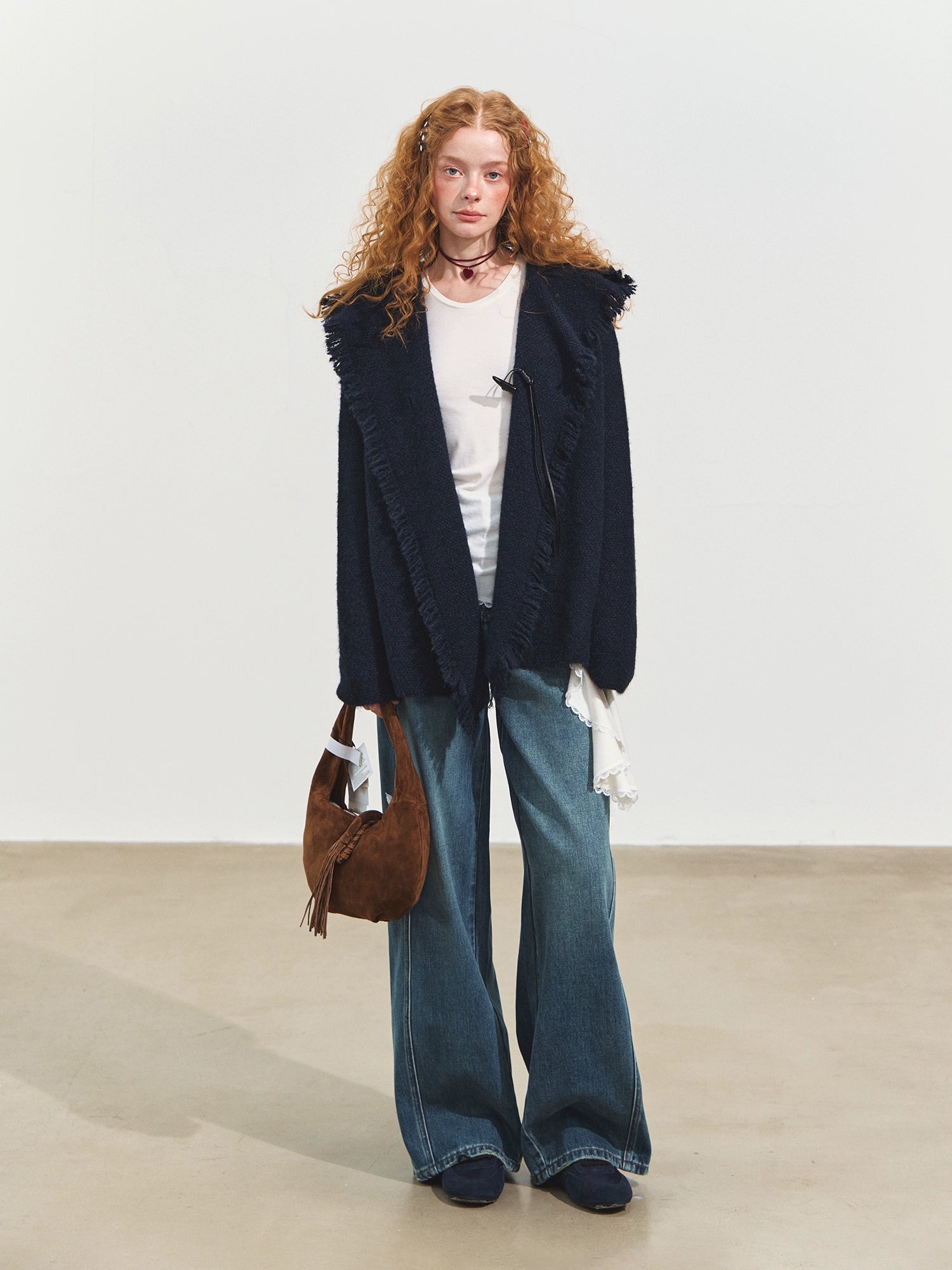 Tassel Hooded Cardigan