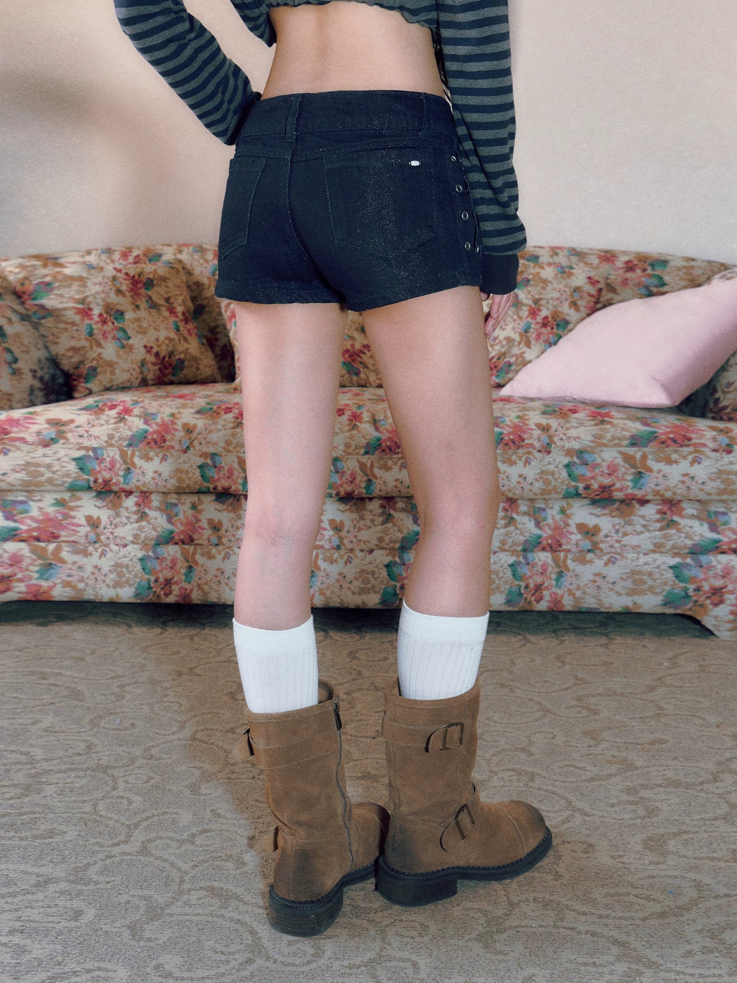 Star Stud Low-Rise Shorts