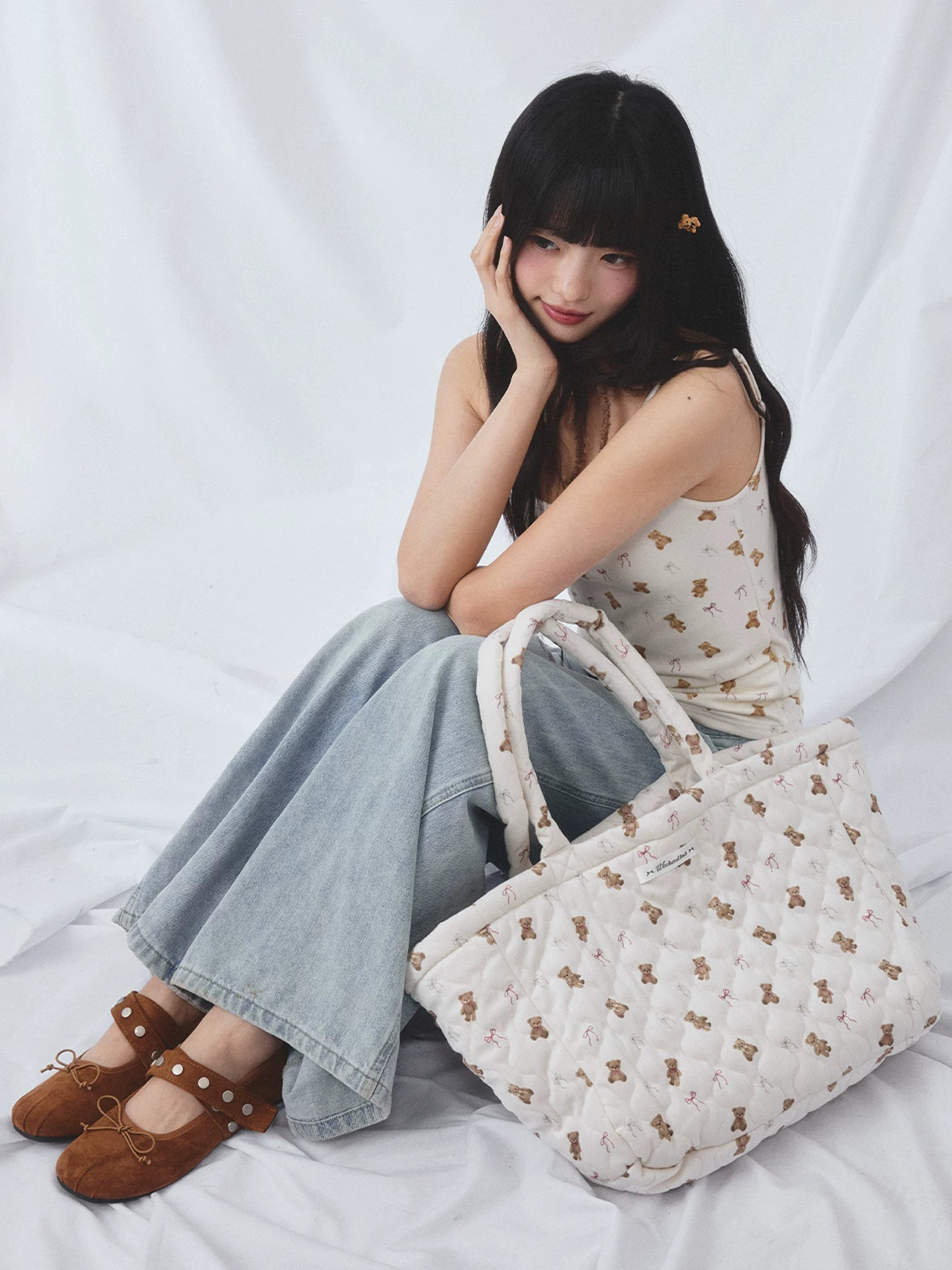 Bear Print Tote Bag