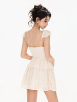 Chiffon Bow Mini Dress