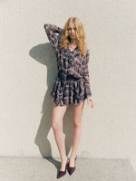 Vintage Plaid Chiffon Dress