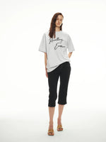 French Black Cropped Pants