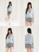 Light Blue Lace Layered Set