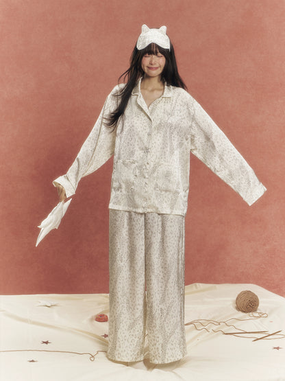 Satin Leopard Pajama Set