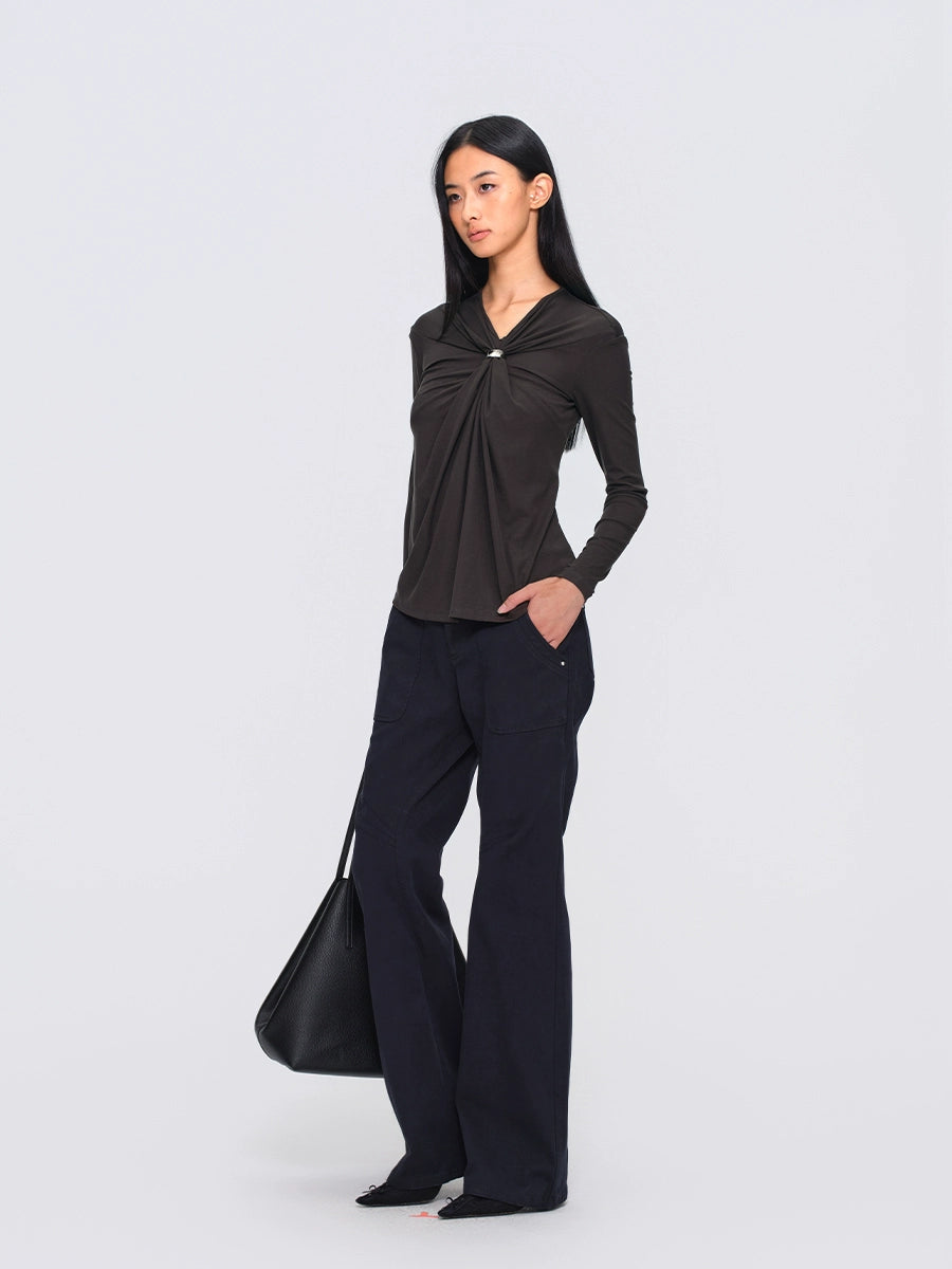 Fitted Metal-Button Wool-Blend Cropped Jacket