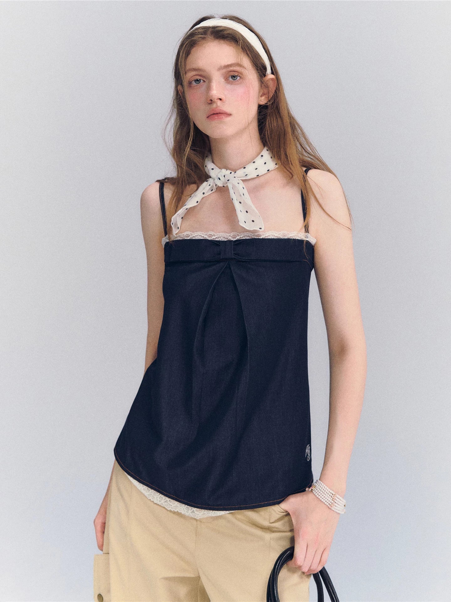 Lace Bow Cami Top