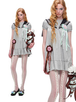 Oversized Sailor Collar Dress