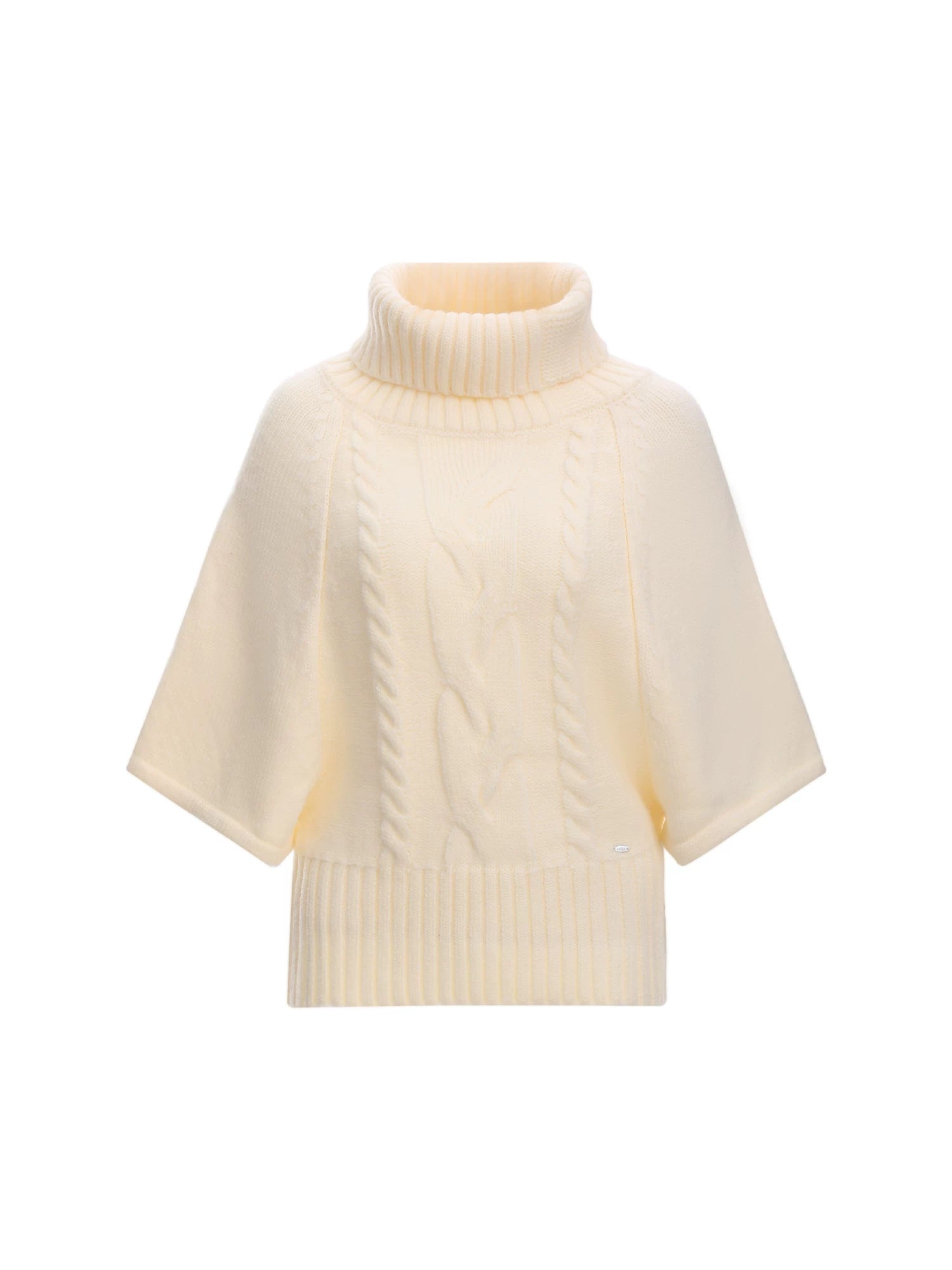 High-Neck Jacquard Knit Top