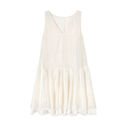 Embroidered Lace Midi Dress