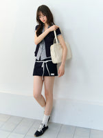Contrast Plaid Panel Blouse