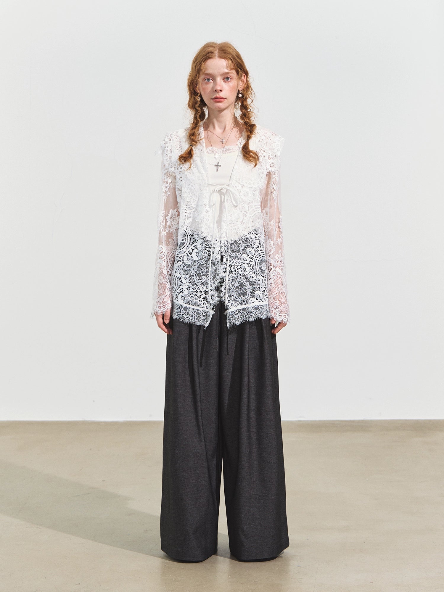 White Lace Patchwork Blouse