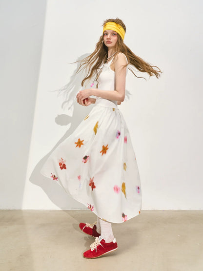 Patchwork Slim-fit Midi Dress
