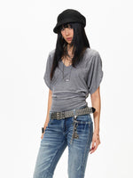 Batwing Sleeve V-Neck Tee