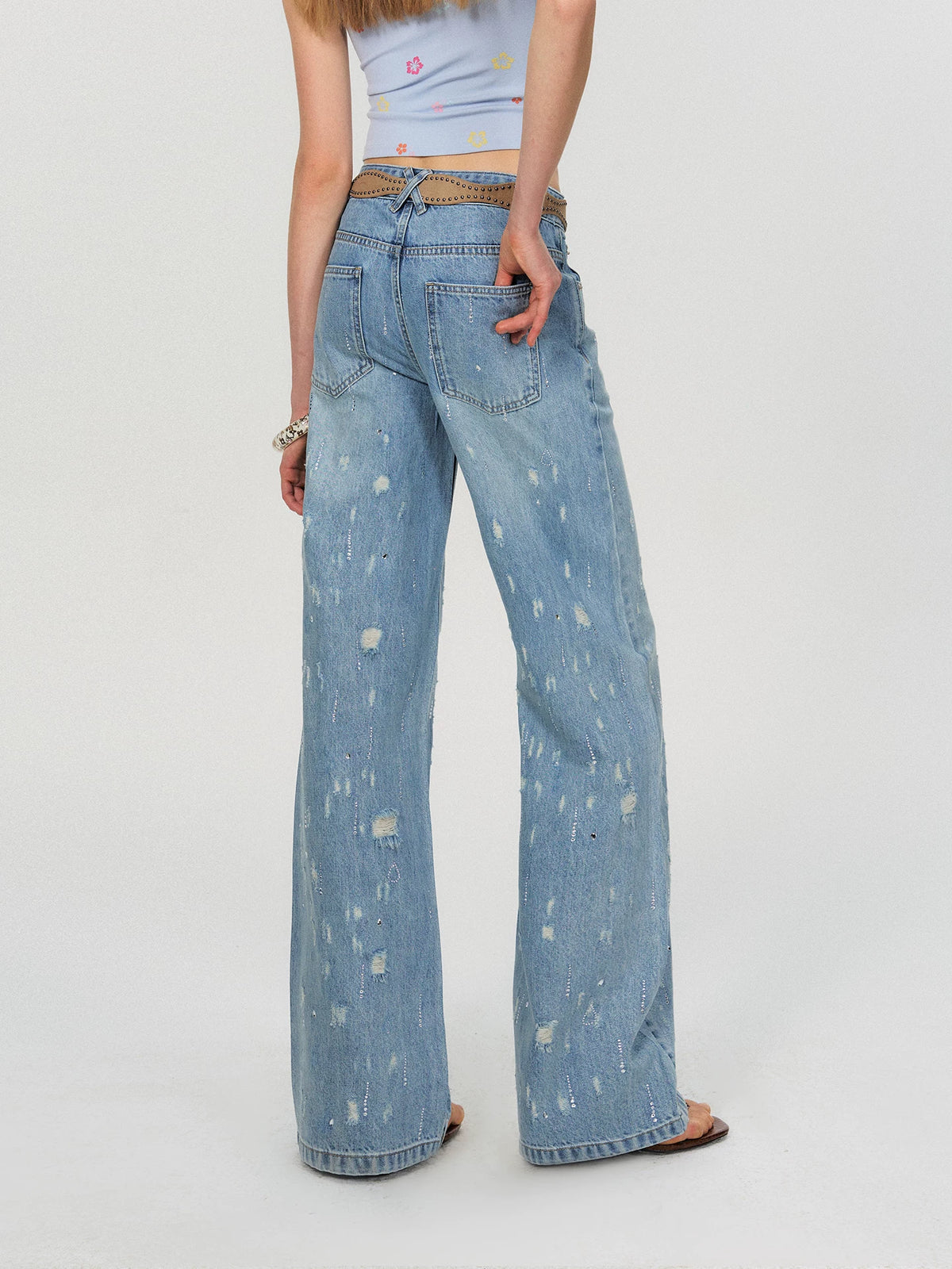 Crystal Distressed Jeans