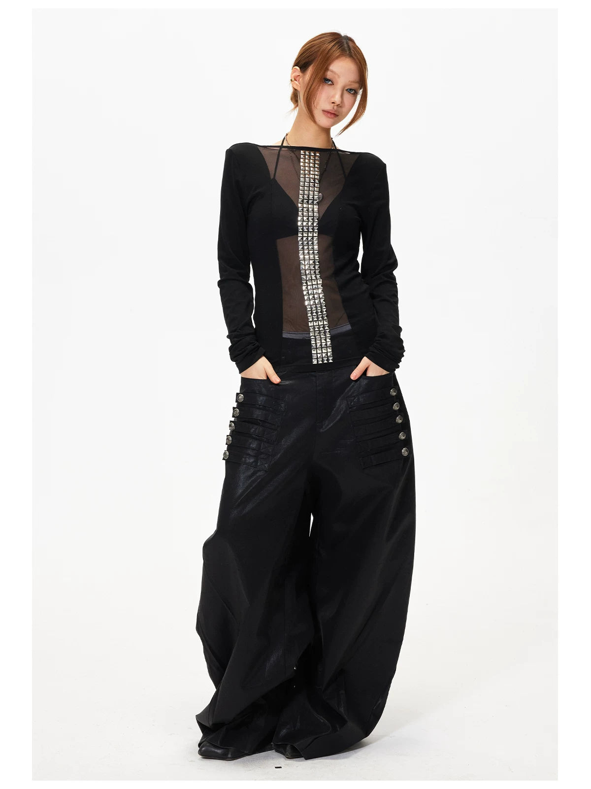 Rhinestone Mesh Tee