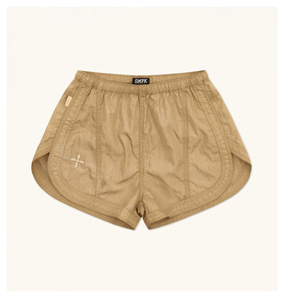 Ancient Myth Metallic Skin Embroidered Athletic Shorts