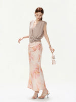 Satin Mermaid Midi Skirt