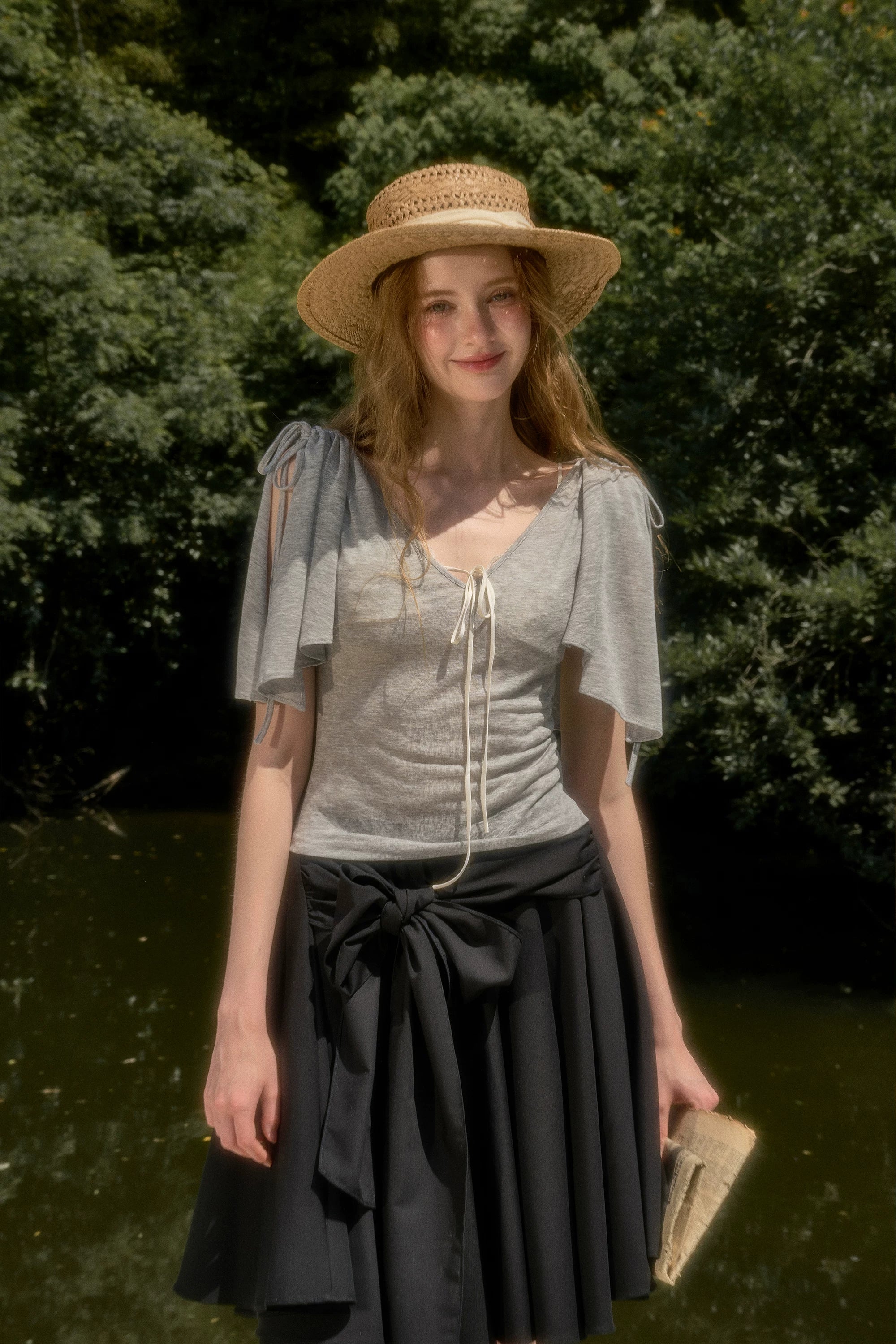 Feather Cape Sleeve T-Shirt