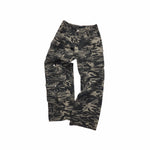 Washed Camo Multi-Pocket Cargo Wide-Leg Pants