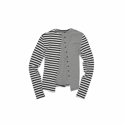 Double-Face Striped Knit 3-Piece Set