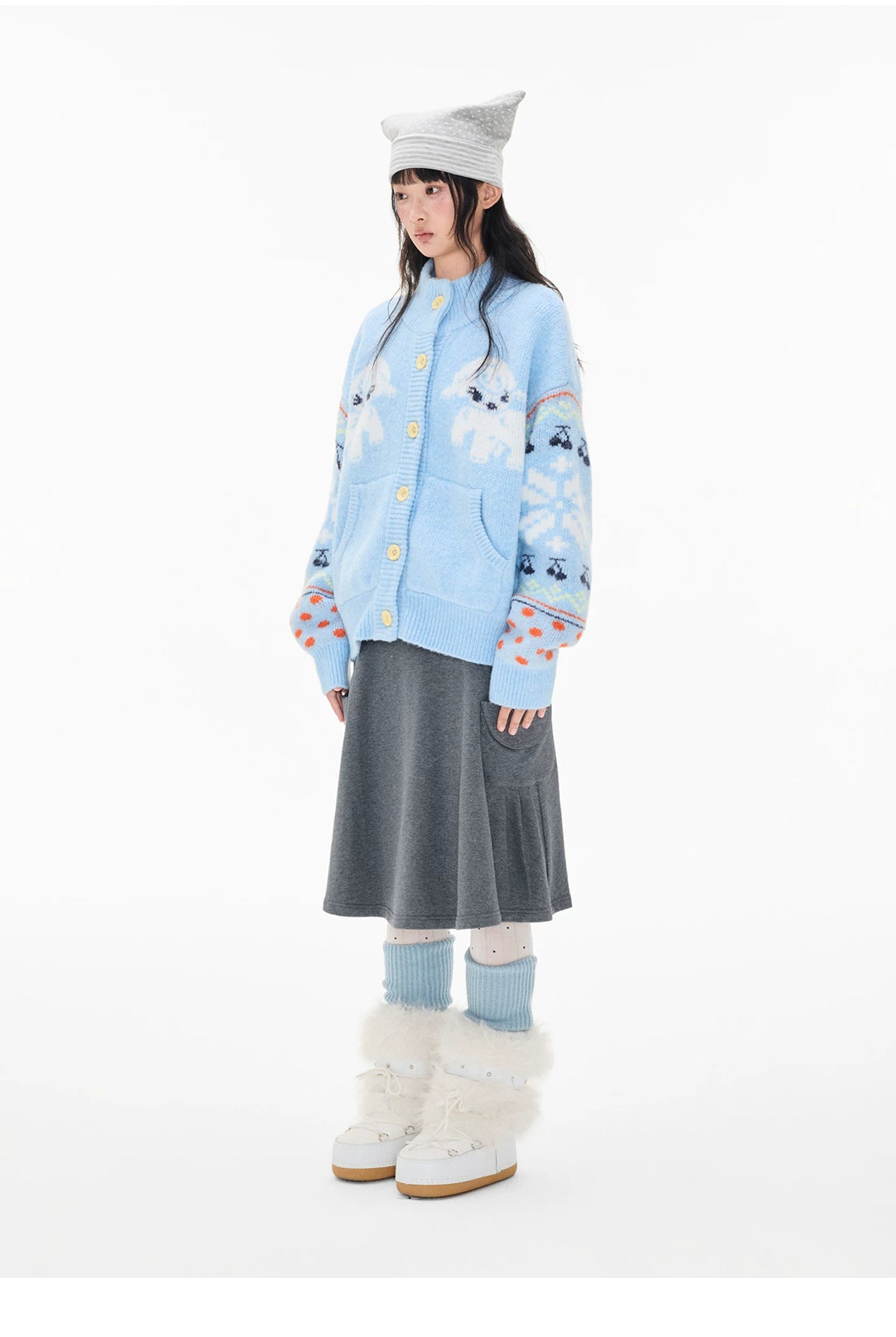 Fair Isle Sheep Knit Cardigan