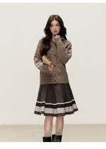 Vintage Shawl Collar Wool-Blend Knit Cardigan