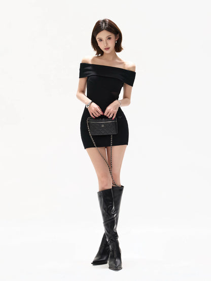 Black Mesh Panel Dress