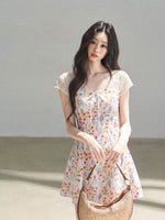Lace Floral Mini Dress