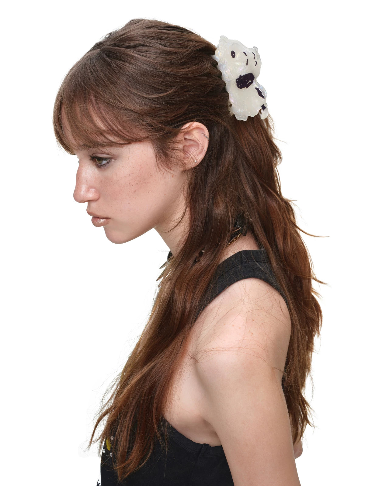 Snoopy Heart Acetate Hair Clip