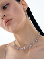 Geometric Cross Snake Chain Choker