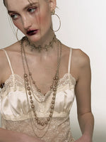 Retro Gold Long Pearl Sweater Chain