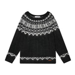 Fair Isle Cable Knit Sweater