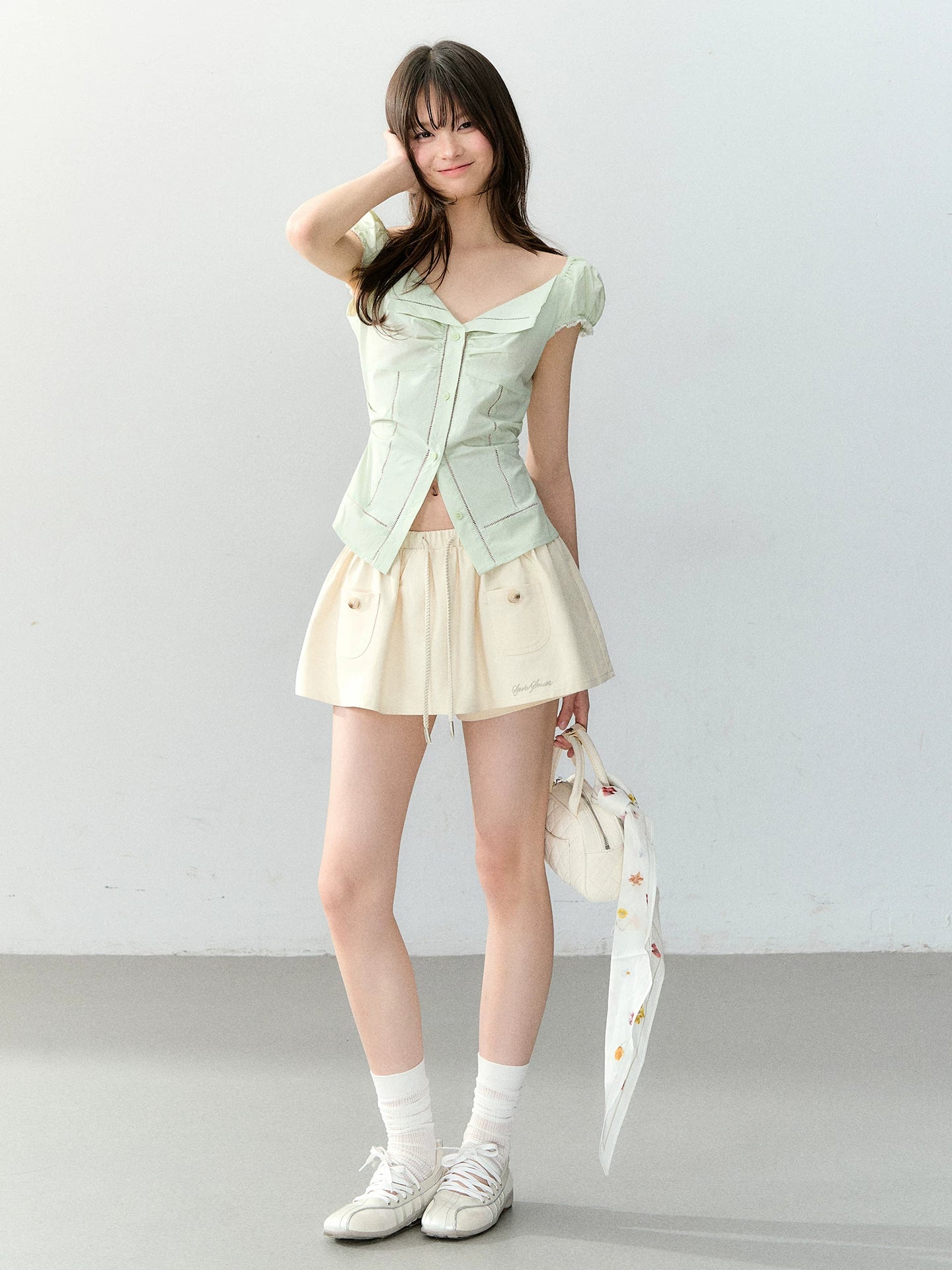 Polka Dot Tie Blouse