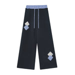 Plaid Patchwork Sweatshirt & Sweatpants Set