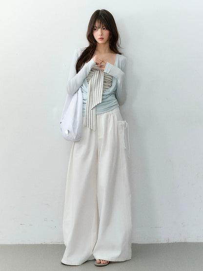 Double-Waist Oversized Wide Leg Pants