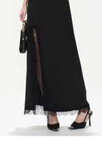 Black Lace V-Neck Dress