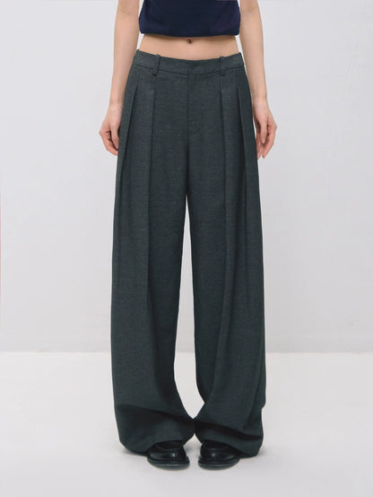 Detachable Pleated Layered Pants Set