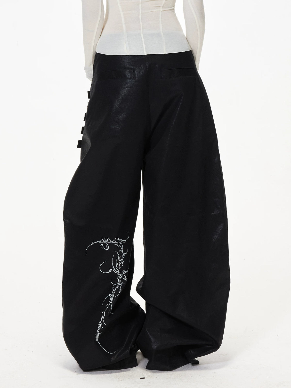Button Wide Leg Pants