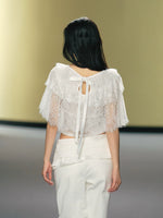 V-Neck Lace Cape Top