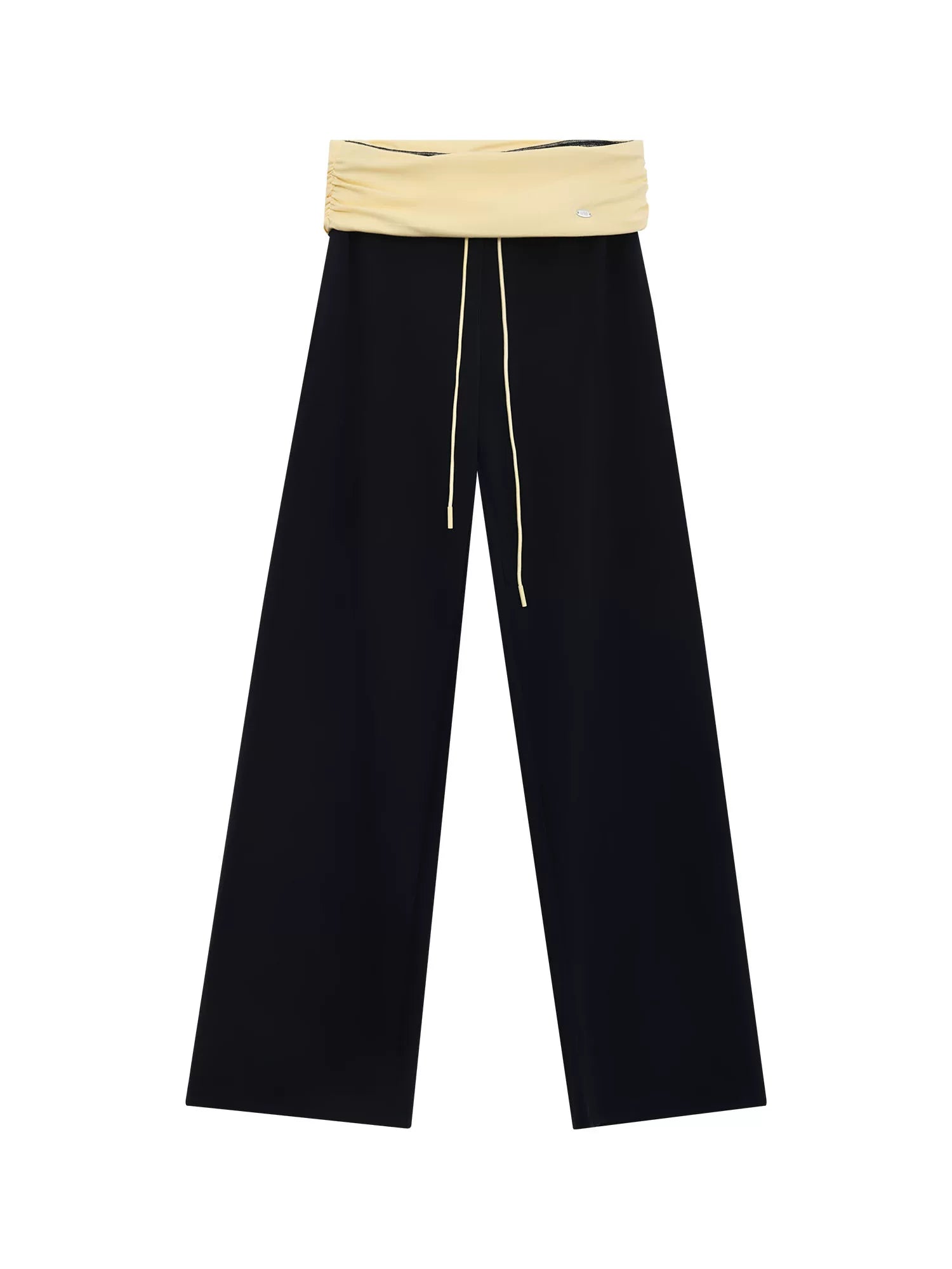 Contrast Waist Drawstring Pants