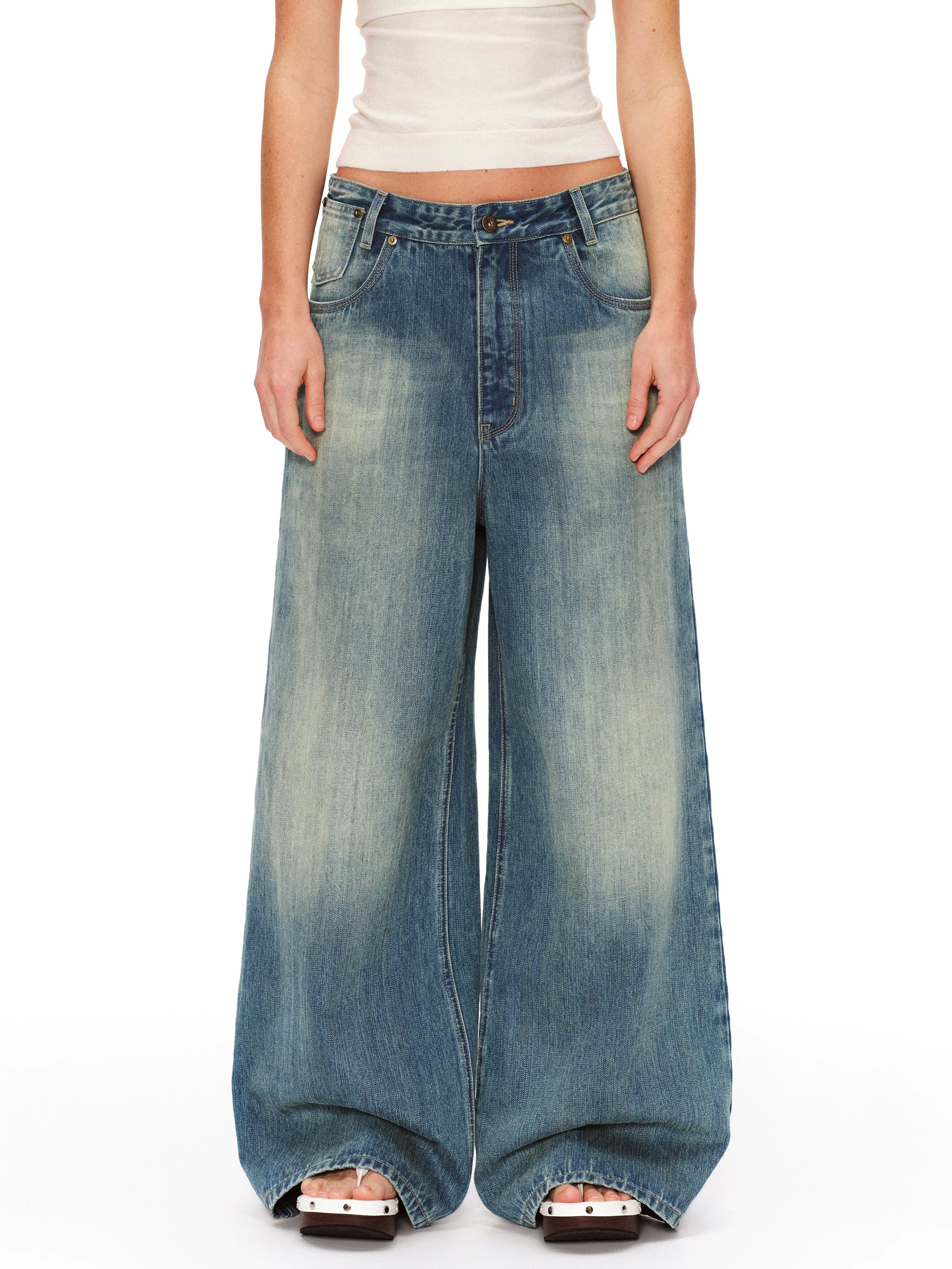 Vintage Blue Wide Leg Jeans